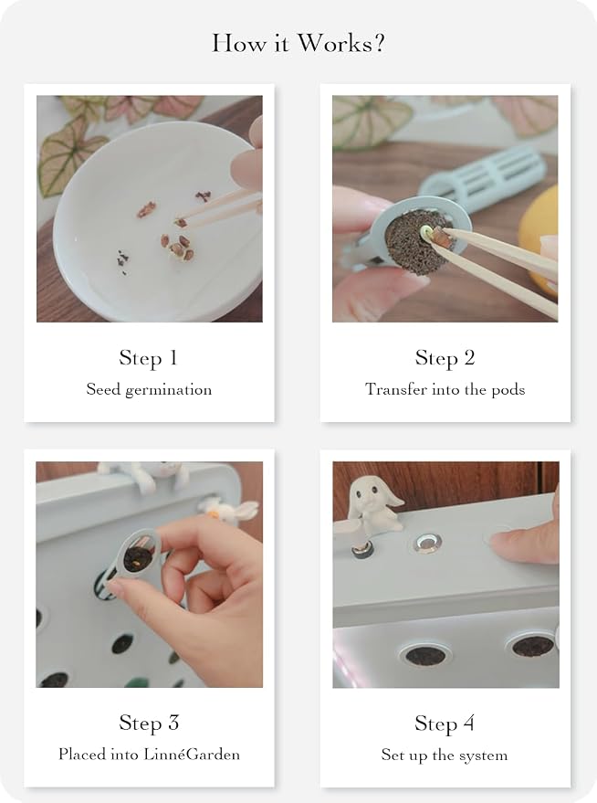 Indoor Garden Hydroponic System with LED Grow Light Indoor herb Garden, Indoor Garden Hydroponic System with LED Grow Light (White)