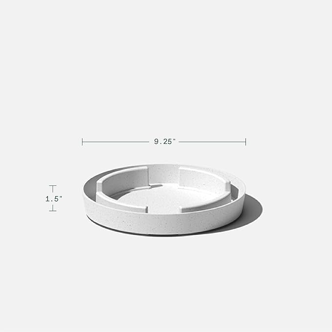 Veradek Vega Round Tall Planter Pots for Indoor/Outdoor Use | Made from Plastic - Stone Mix with Drainage Holes | Perfect for Small to Large Succulent Plants, Flowers, Modern Interior Plants