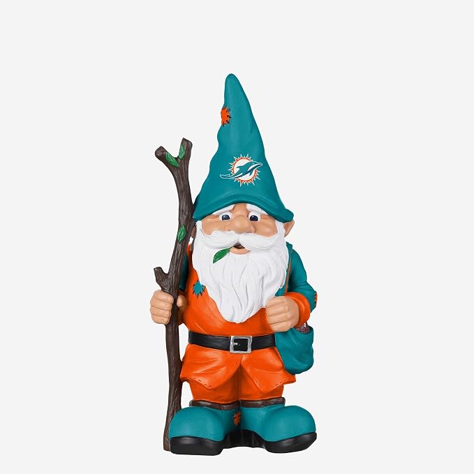 FOCO NFL Team Logo Holding Stick Garden Statue Outdoor Gnome
