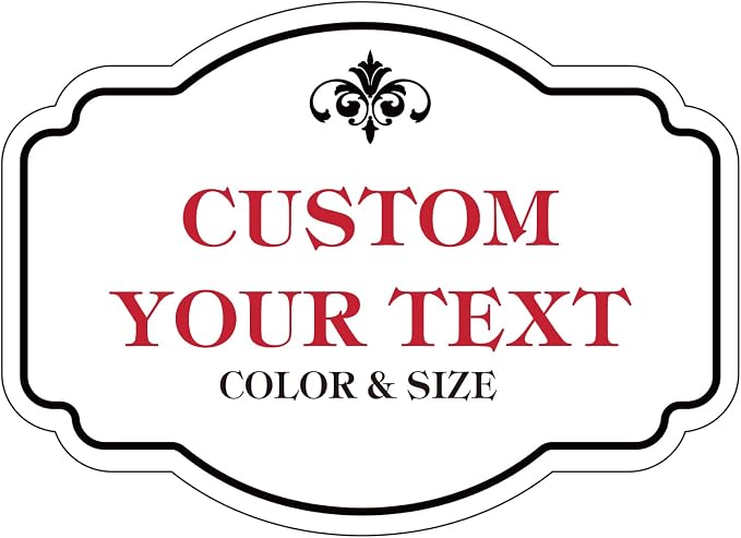 Custom Sign - Custom Sign Outdoor Metal,Personalized Metal Signs for Outside,Yard,Wall,Office,Business,Garden,Gate,Porch,Garage Ultra Clear Waterproof 20 x 14.5 inch