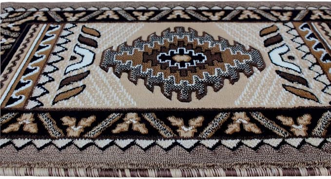YHSF South West Native American Area Tribal Rug - Berber, 2' x 3'4" | Easy-Clean, Soft & Durable Tribal Rug for Living Room, Bedroom, Kitchen & More - Stain-Proof Runner for Home Decor