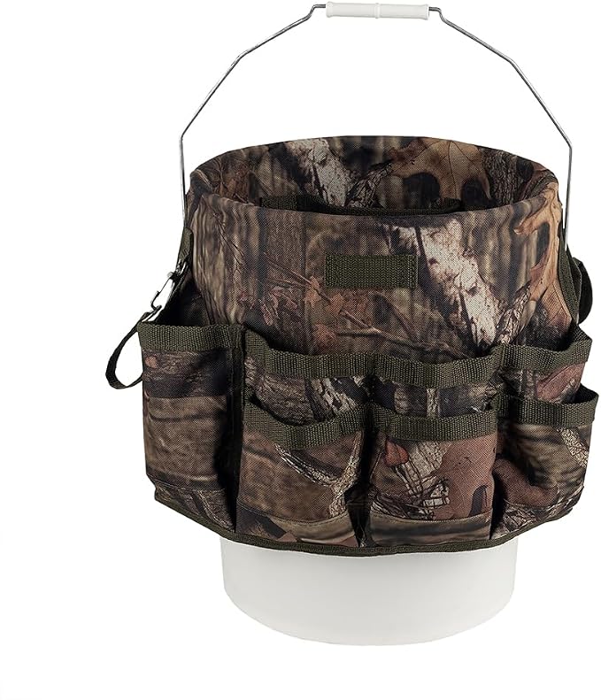Bucket Boss - Camo Bucketeer Bucket Tool Organizer (Fits 5 Gallon Bucket), Bucket Organization (85030), Mossy Oak Camo