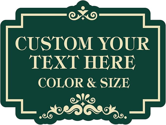 Custom Sign Outdoor Metal - Personalized Sign for Outside House,Deliver Delivers,Road,Pool,Yard,Garden,Porch,Backyard,Business,Fade Resistant Highly Visible 24 x 16 inch