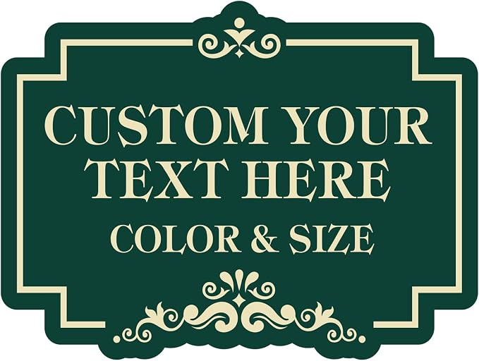 Custom Sign Outdoor Metal - Personalized Sign for Outside House,Deliver Delivers,Road,Pool,Yard,Garden,Porch,Backyard,Business,Fade Resistant Highly Visible 20 x 14 inch
