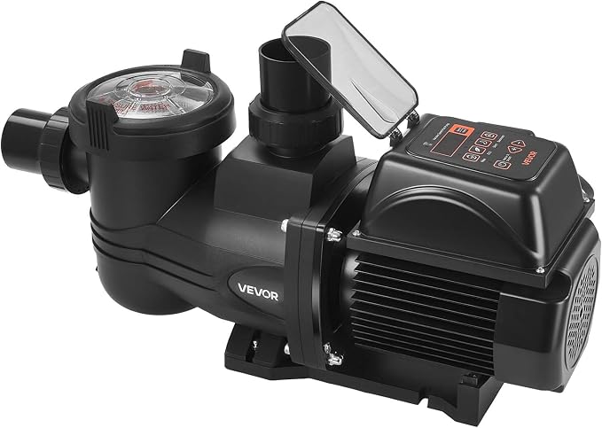VEVOR Variable Speed Pool Pump 2 HP AC 220-240V 145 GPM In/Above Pool Pump | for Inground Above Ground Swimming Pool, Powerful Self Priming, APP Remote Control, with Filter Basket, Programmable Timer