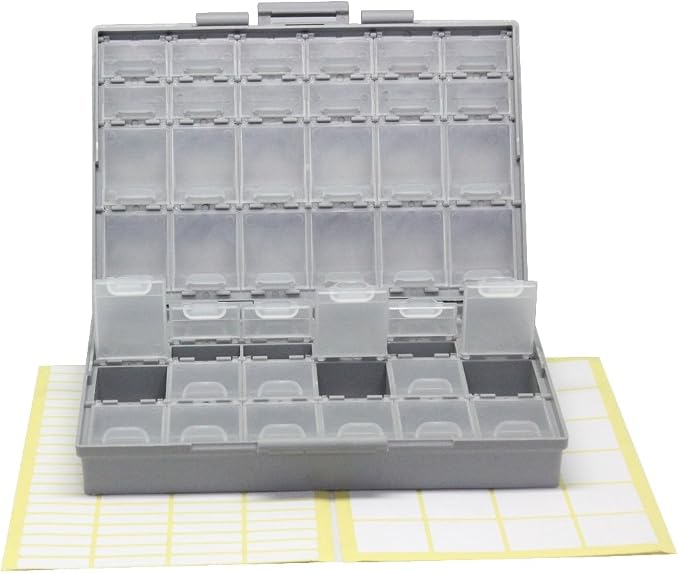 2 AideTek BOXALL48 lids Empty Enclosure SMD SMT Organizer Surface Mount Organizer lid 1206 0805 0603 0402