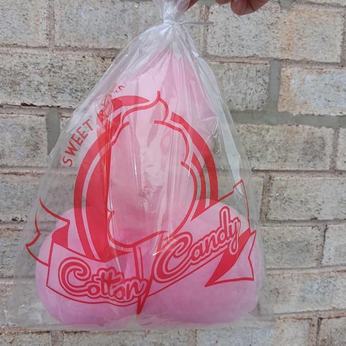 Oasis Supply, Heavy Duty Cotton Candy Bags "Sweet and Delicious" Design - 100 count, Twist Ties are Included