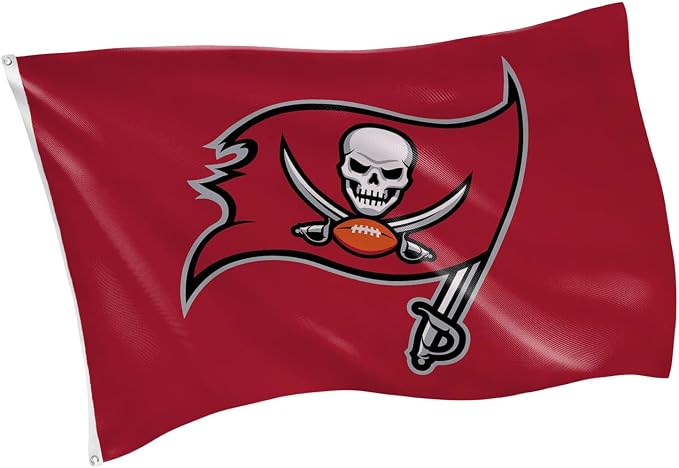 NFL Tampa Bay Buccaneers 3 x 5 Outdoor Durable House Flag with Grommets | Sport Team Flag & Banner | Indoor Wall Decoration for Room