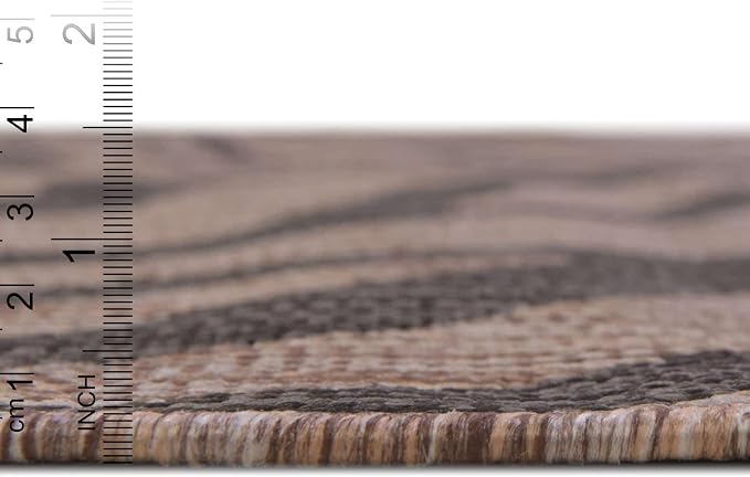 Unique Loom Outdoor Safari Collection Area Rug - Tsavo (10' Square, Natural/ Ivory)