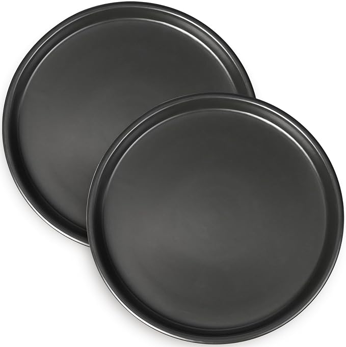 Plant Trays for Indoors No Holes - Ceramic Plant Saucers 12 inch Plants Water Catcher Trays Drainage Large Plant Pot Saucers Decorative Flower Pot Saucers 2 Pack Black