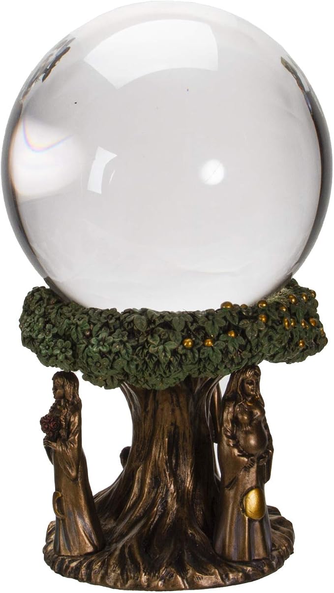 Pacific Giftware Mother Maiden Crone Gazing Glass Ball Resin Figurine