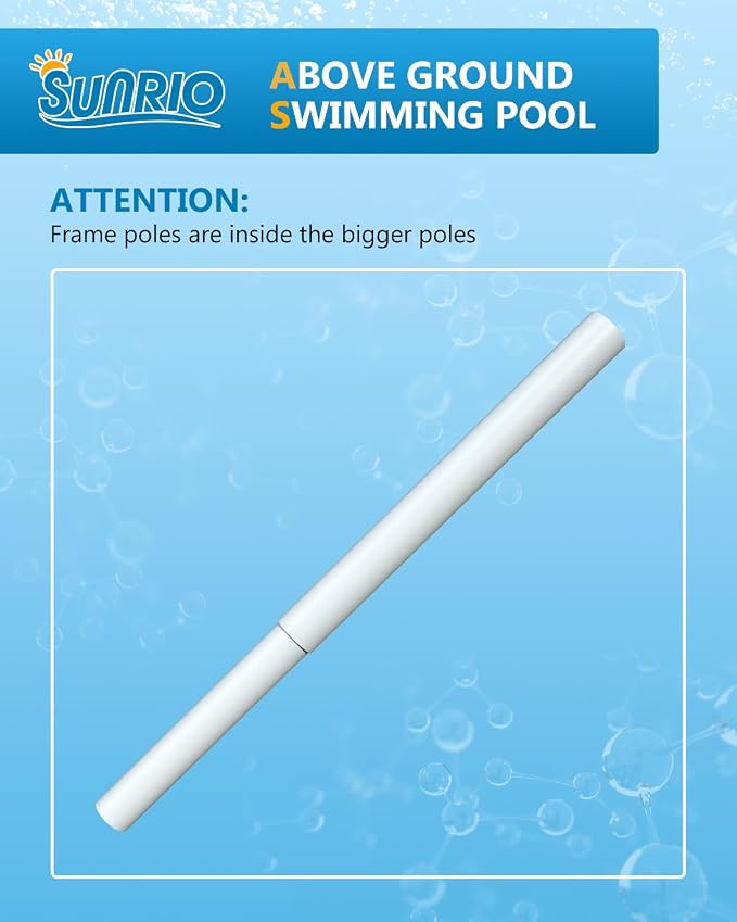 Metal Pro 10' X 79" X 26" Rectangle Pool Durable Steel Frame Above Ground Pool for Outdoor Backyard Swimming Pool Suitable Friends Family Adults Kids