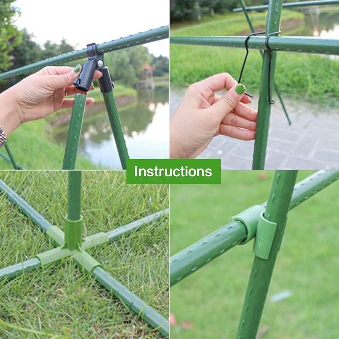 60inch/5ft Garden Stakes, 50pcs Plant Stakes, Plastic Coated & Steel Tube Plant Support, Sturdy Tomato Sticks for Garden