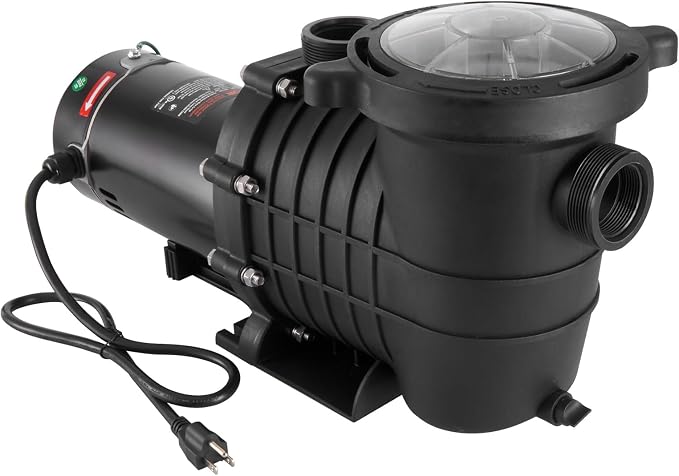 VEVOR Above Ground Pool Pump, 1.5 HP, 100 GPM Single Speed Swimming Pool Pump, 110V/240V 3450 RPM 50.9 ft Max Head Pool Pump with Filter Basket, for Above Ground Pools Hot Tubs Spas