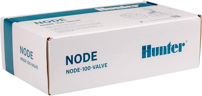 Hunter NODE-100 Battery Operated Sprinkler Timer with 1” PGV Valve & Solenoid, Waterproof, Wireless Irrigation Controller for Lawns, Drip Systems, Gardens
