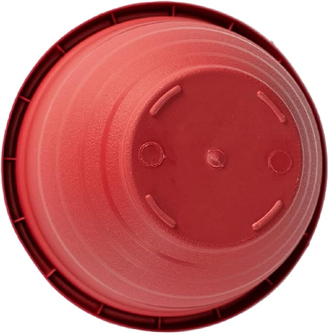 The HC Companies Rings Flower Planter - Self Watering Plant Pots for Herbs & More - Round Lightweight Outdoor & Indoor Planter (12" Warm Red, Pack of 1)