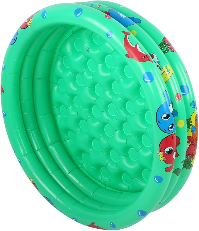 Sturdy Round Inflatable Baby Toddlers Swimming Pool with Good Materials Portable Inflatable Children Little Green Pool for Kids(Green 90cm) Children's Swimming Series