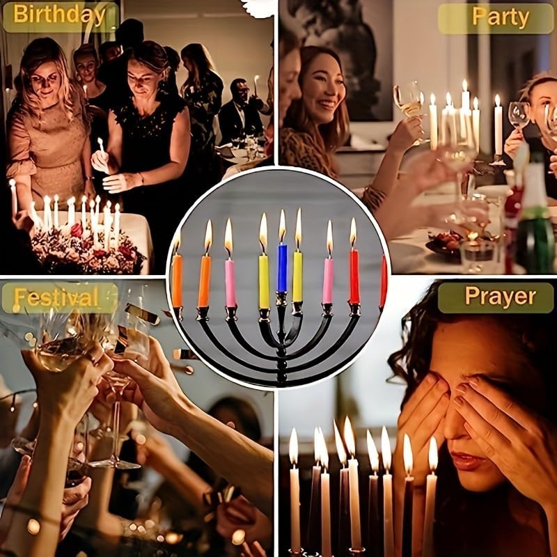 100 Pack 4 Inch Multi-Colored Spell Chime Candles-Assorted Color Chime Candles Taper Candles,Mini Taper Candles for Rituals, Prayer, Birthdays, Meditation, Altar, Spells, Chime Candles-10 Colours - Image 4