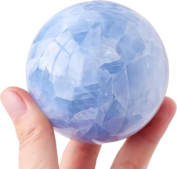 1.6-2 inch Natural Celestite Crystal Ball with Stand, Polished Crystal Sphere