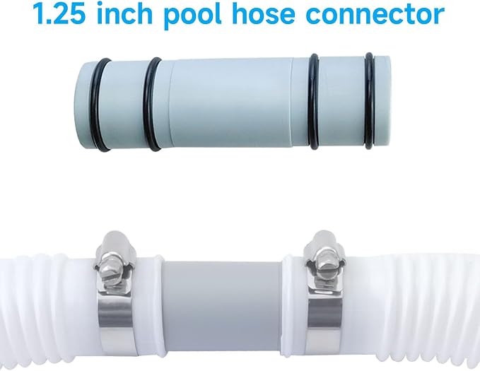 Pool Hose Adapter/Connector,Pool Pump Fittings Pool Drain Ddapter,32MM Durable Vacumm Pump Pipe 2PCS, for Above Ground Swimming Hose
