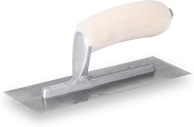 MARSHALLTOWN Mini Margin Trowel, 8 x 3 Inch High Carbon Steel Blade, Concrete Finishing Trowel with Wood Handle, Made in USA, 11