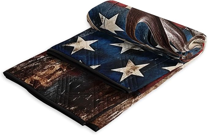 Outdoor Picnic Blanket,Portable Sandproof Waterproof Picnic Mat,American Flag Deer Printed Camping Beach Mat for Sand and Wet Grass Hiking (Deer S)