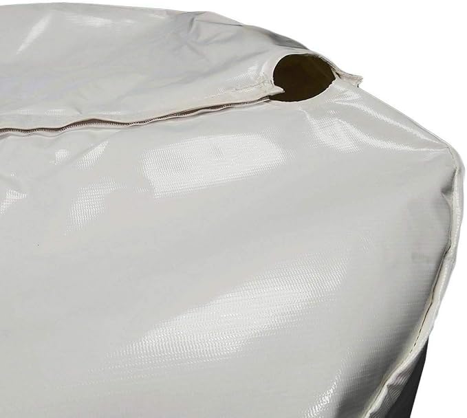 TentandTable Moose Supply 55 Gallon Drum Cover | Fits Most Water Barrel Cylinder Drums | 24" Inch Diameter x 3' Feet High x 78" Inch Circumference | White | 14 Ounce Vinyl | 25 Pack