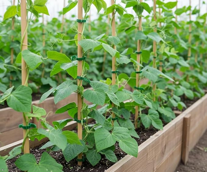 300 PCS Secured Plastic Plant Clip, New Reusable Plant Support Clips Plastic Clips Tomato Clips for Securing Plants for Climbing Plants, Grape, Vegetable Stems (100, Green)