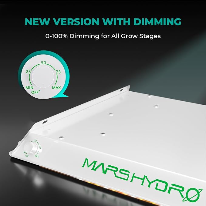 MARS HYDRO TS600 100W Upgraded Dimmable LED Grow Light, Full Spectrum Growing Lamp with New Diodes Layout for Indoor Plants Hydroponic Seedling Veg Bloom in 2x2 Grow Tent