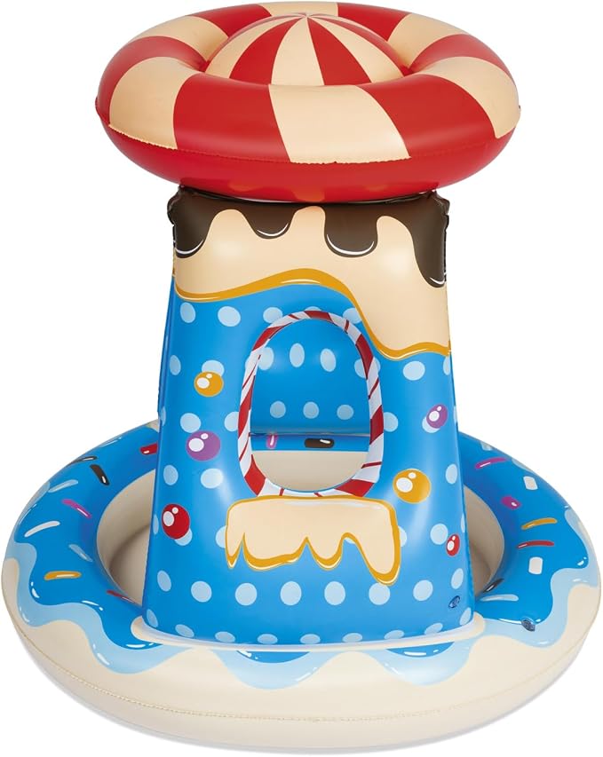 Bestway: H2OGO! Candyville Playtime Pool - 36 x 36 Inflatable Baby Mini Splash Pool, UV Protection Sunshade, Candy Inspired Design, Toddler & Kids 2+