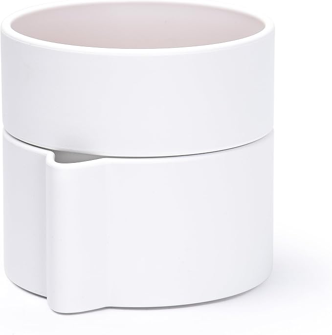Phoenix Vine 6.5 Inch Self-Watering Planter Pot with Terracotta Insert, Deep Water Reservoir, and Ceramic-Alike BPA-Free Plastic Pot for Plant, Modern Planter for Houseplants, White, 53-A-S-1