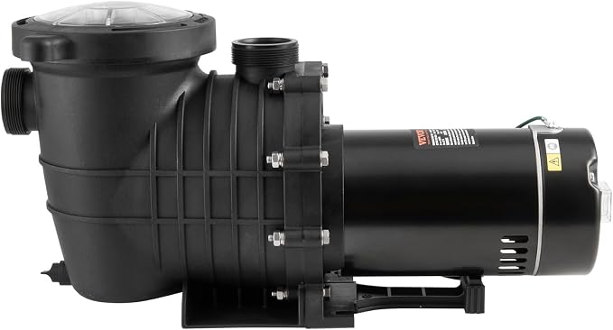 VEVOR Above Ground Pool Pump, 1HP, 80 GPM Max. Flow Single Speed Swimming Pool Pump, 110V/240V 3450RPM 34.4ft Max. Head Pool Pump with Filter Basket for Above Ground Pools, Hot Tubs, or Spas