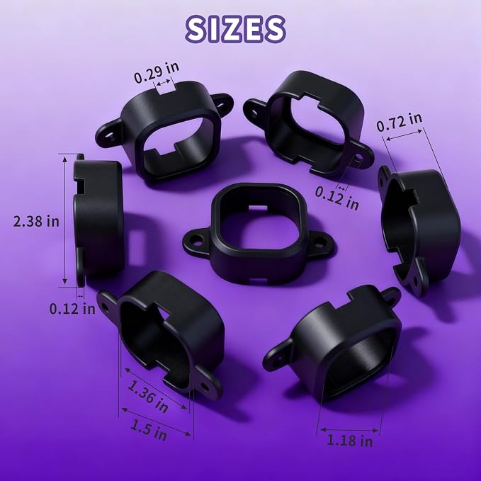 95 Pcs Light Clips for Govee Pro H706 Permanent Outdoor LED Lights Compatible with Govee Pro H706A H706B H706C Outdoor Decoration and Fixed luminaire Mounting Brackets Screws Kit (Black)