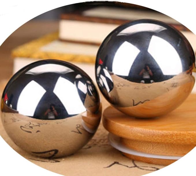 Stainless Steel Gazing Ball, Mirror Polished Hollow Ball Reflective Garden Sphere, Floating Pond Balls Seamless Gazing Globe for Home Garden Ornament Decorations (10CM X 2PCS)