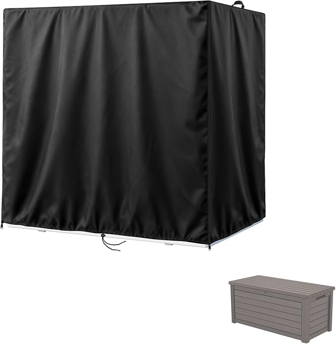 Kasla Storage Cabinet Cover, Outdoor Chest Storage Waterproof Cover, Weatherproof Cabinets Covers for Kitchen Patio Garden Backyard (58"L×33"W×34"H)