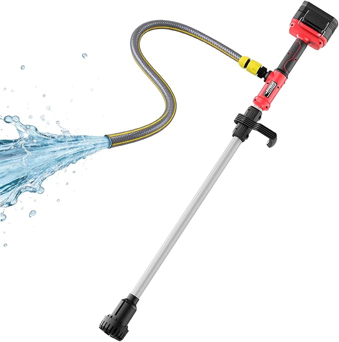 Cordless Stick Water Transfer Pump Compatible with Milwaukee 18V Battery (Tool Only), 720 GPH Portable Electric Utility Pump with 32FT Lift, Brushless Sump Pump for Pool, Garden, Pond, RV and Boat