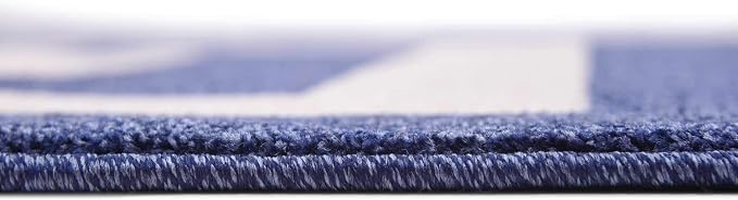 Unique Loom Athens Collection Classic Geometric Modern Border Design Area Rug (10' 0 x 13' 0 Rectangular, Navy Blue/ Beige)