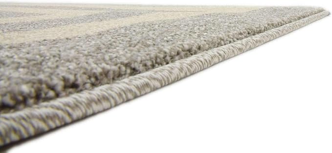 Unique Loom Athens Collection Classic Geometric Modern Border Design Area Rug (7' 0 x 10' 0 Rectangular, Gray/ Beige)
