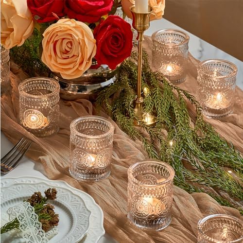30 Pack Clear Glass Votive Candle Holders, Vintage Candle Holder Bulk, Tealight Candle Holders for Table Centerpieces, Home, Bridal Shower, Birthday, Christmas, Thanksgiving Party Table Decor - Image 6