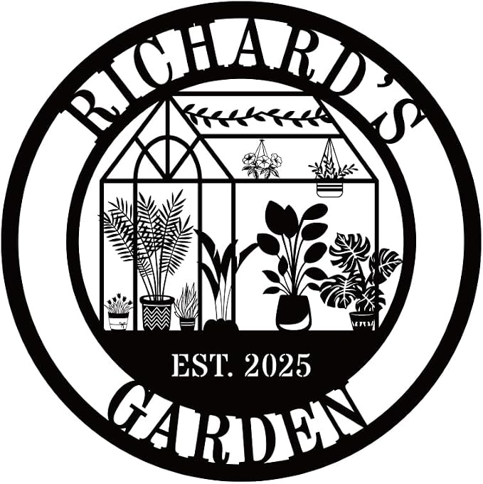 Personalized Metal Garden Greenhouse Sign, Custom Hanging Garden Decor for Outside, Unique Gardenhouse Sign,Perfect Mother's Day, Grandma, Sister Gift