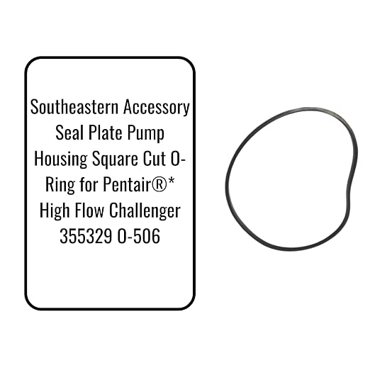 Seal Plate Pump Housing Square Cut O-Ring for Pentair(R)* High Flow Challenger 355329 O-506 - Swimming Pool Pump Accessories - Pool Pump Parts