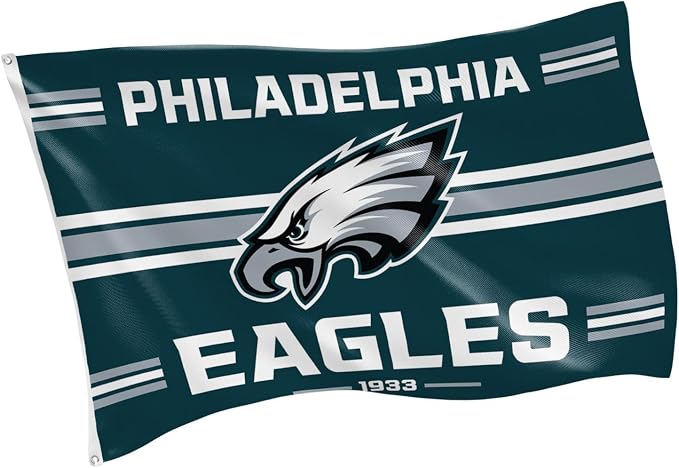NFL 3 x 5 Outdoor Durable Flag with Grommets | Heavy Duty Flag & Banner for Outdoor Garden Patio Decoration | Indoor Wall Decor Flag for Room | Works with Flag Poles for Outside House (Philadelphia Eagles-Vintage)