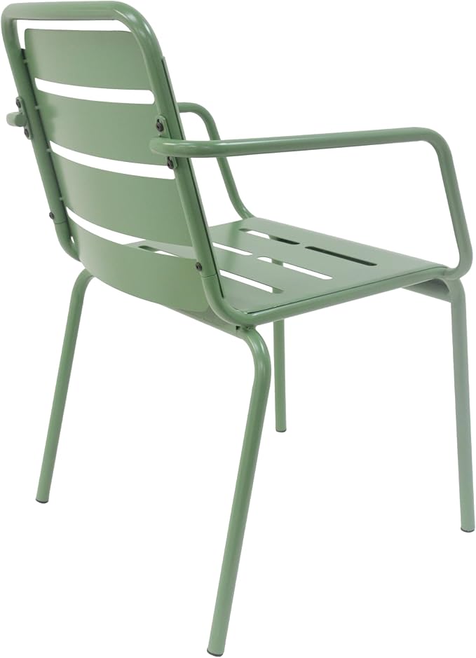Christopher Knight Home Jodi Outdoor Bistro Set, 3-Piece Bistro Table and Chairs Set of 2, Patio Furniture Set with Iron Frame, Patio Conversation Set for Poolside/Garden Cafeteria, Matte Green