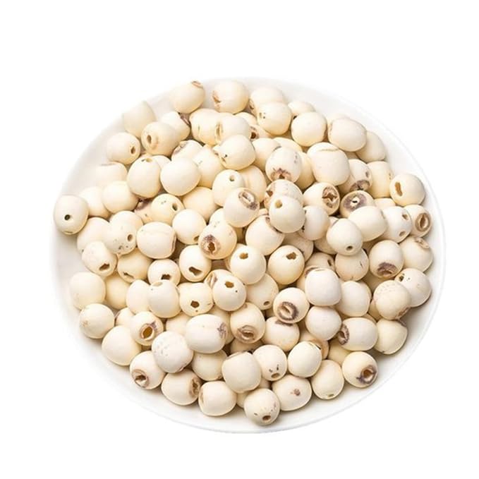 Dried Lotus Seeds, 7.0oz (200g) | Shelled & Peeled Lotus Nuts for Soup, Dessert & Herbal Tea | Rich in Protein, Vegan, Non-GMO, Resealable Bag