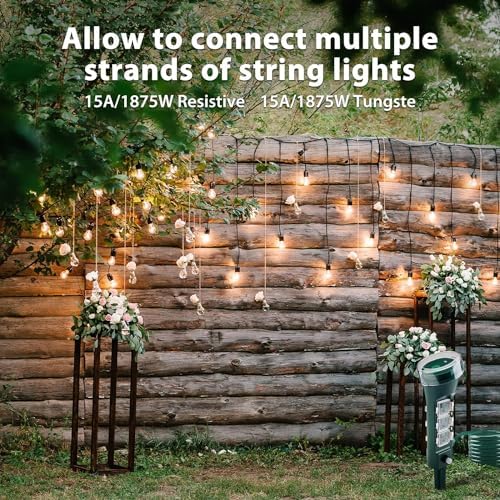 BN-LINK Outdoor 6ft Extension Cord Power Stake with 6 Outlet - Image 6