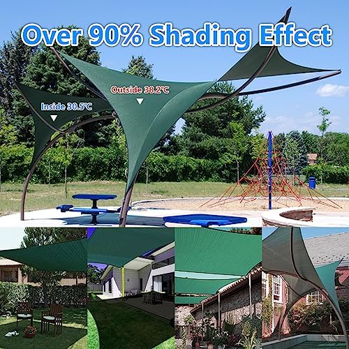 90% Blackish Green Shade Cloth, 3.3 x 10 ft with Reinforced Grommets - Image 6