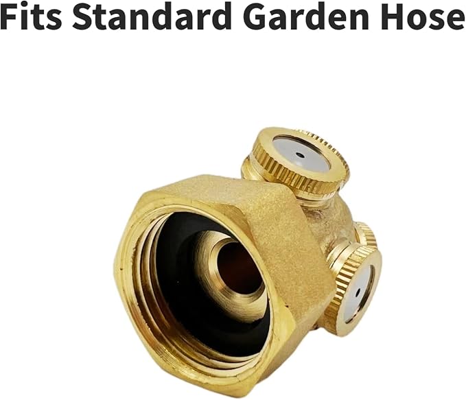 Misting Nozzle,Heavy Duty Garden Hose Nozzle, Adjustable Water Spray Pattern From Powerful Jet To Mist,Ideal For Misting Delicate Plants (4-Hole, 4)