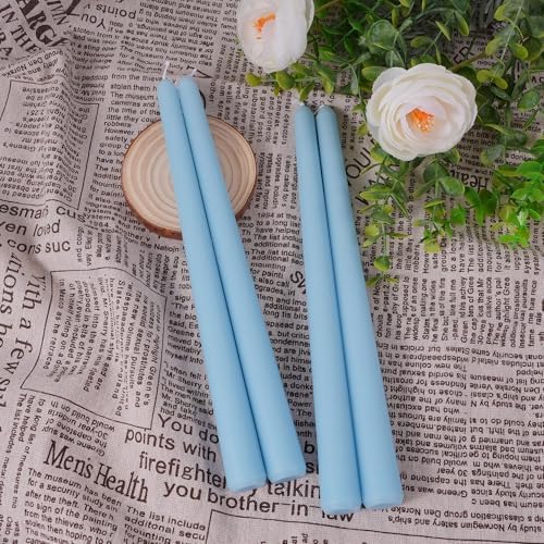 Viyffo Taper Candles, 10 Inch, 20 Pack, Sky Blue – Unscented - Image 3