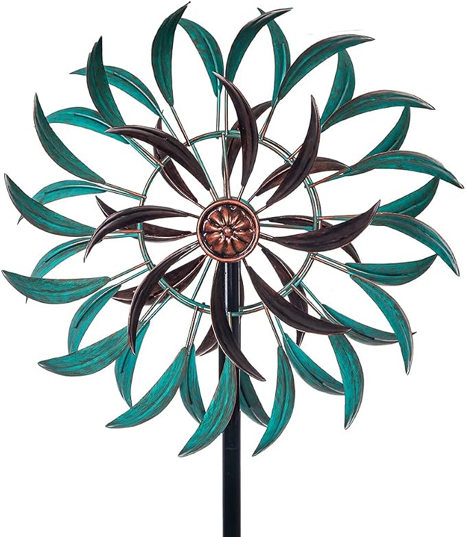 Stargarden Metal Wind Spinner,Two-Way Wind Sculptures,360 Degrees Kinetic Wind Spinners for Yard and Garden | 360 Degrees Kinetic Wind Spinners for Yard and Garden