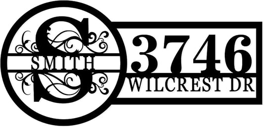 Address Signs,Personalized Modern House Numbers, House Address Signs,Address Signs for Houses,Customized Metal Address Plaques,Custom Metal Address Sign for Outside